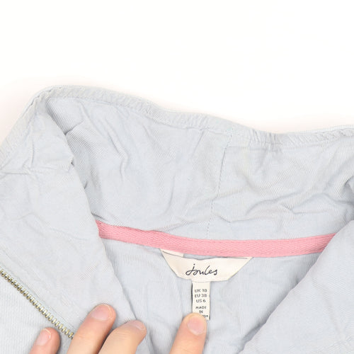 Joules Women Light Blue 1/2 Zip Pullover Sweatshirt UK 10