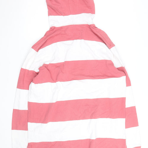 Polo Ralph Lauren Men's Pink & White Striped Pullover Hoodie Size L