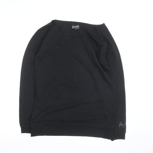 Pineapple Unisex Black Crew Neck Pullover Sweatshirt Size M