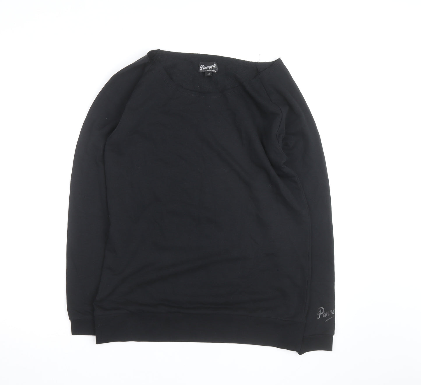 Pineapple Unisex Black Crew Neck Pullover Sweatshirt Size M