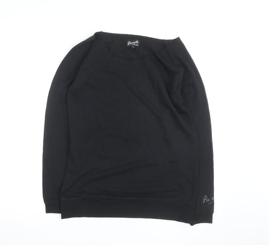 Pineapple Unisex Black Crew Neck Pullover Sweatshirt Size M