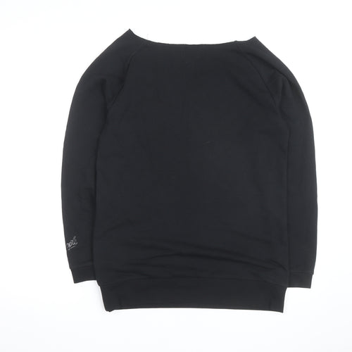 Pineapple Unisex Black Crew Neck Pullover Sweatshirt Size M