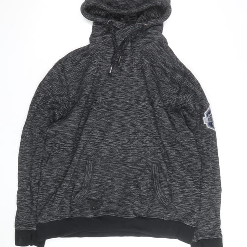 Drift King Men's Grey 2XL Pullover Hoodie with Logo