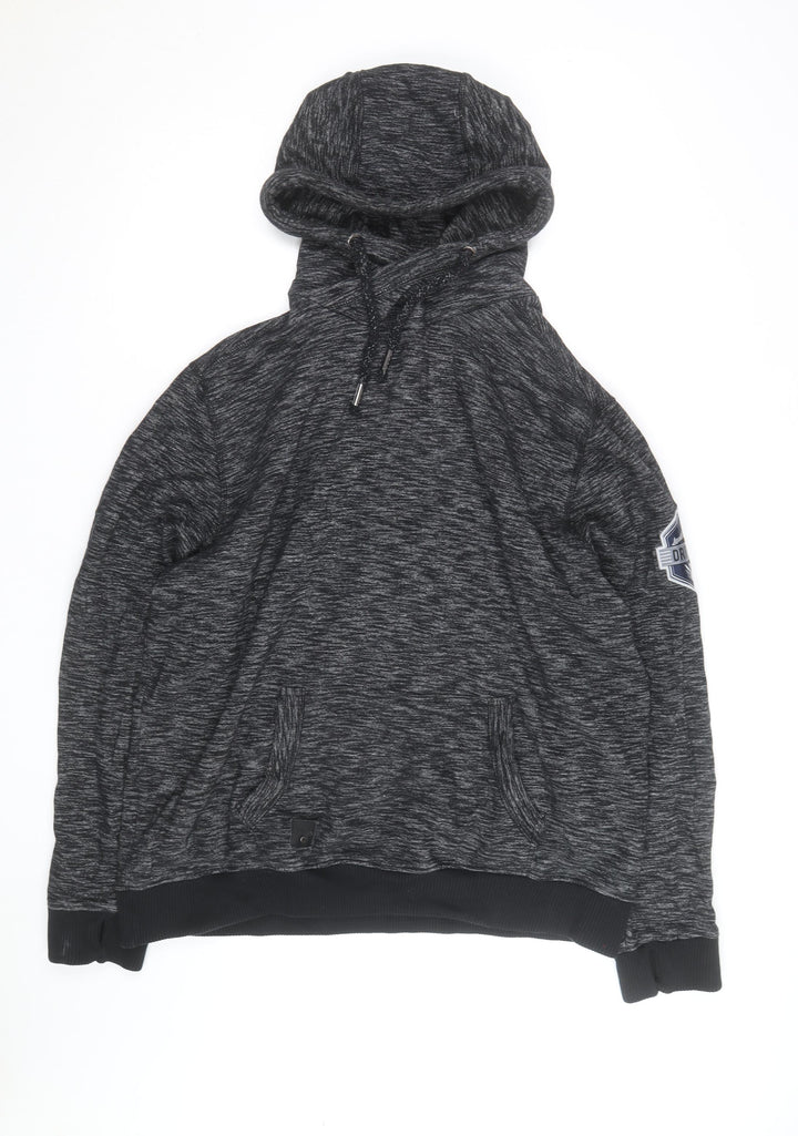 Drift King Men's Grey 2XL Pullover Hoodie with Logo