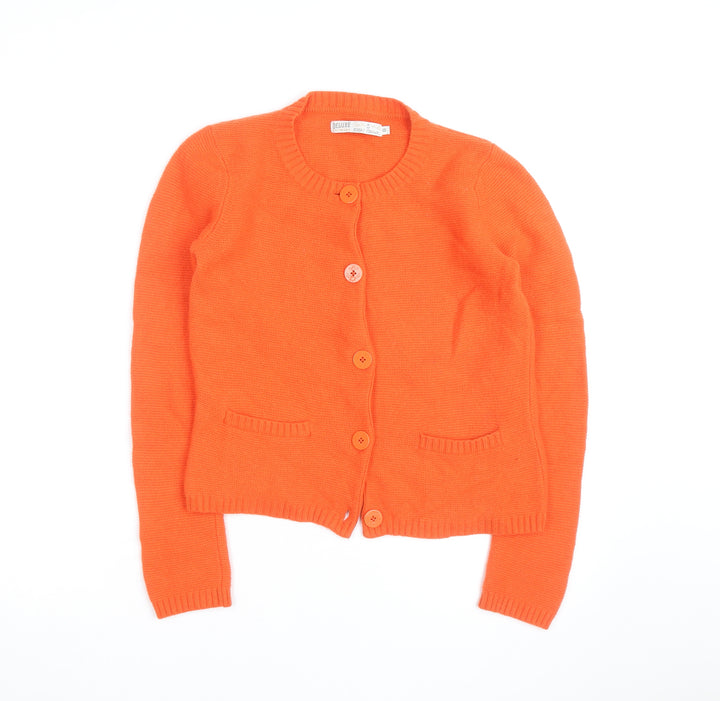 Seasalt Cornwall Women's Orange Merino Wool Cardigan Size 8
