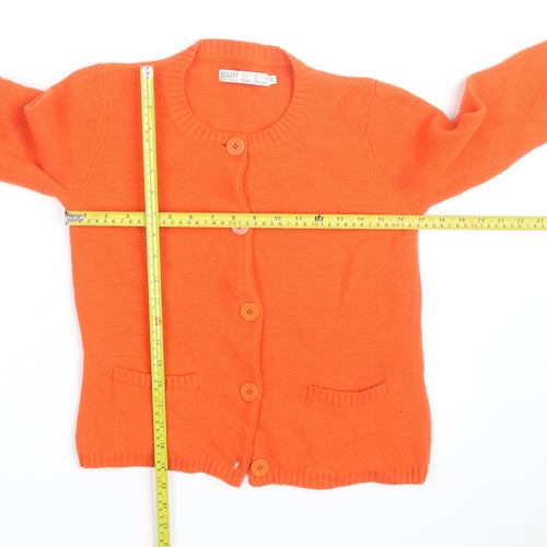 Seasalt Cornwall Women's Orange Merino Wool Cardigan Size 8