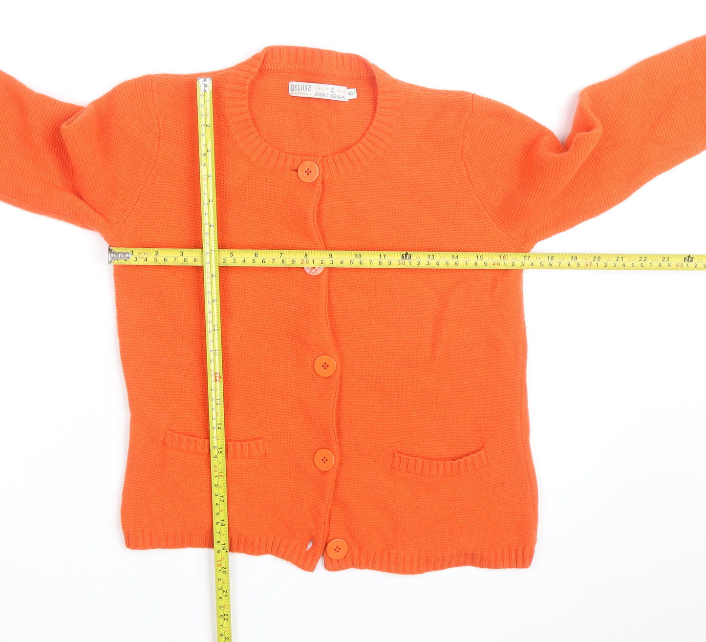 Seasalt Cornwall Women's Orange Merino Wool Cardigan Size 8