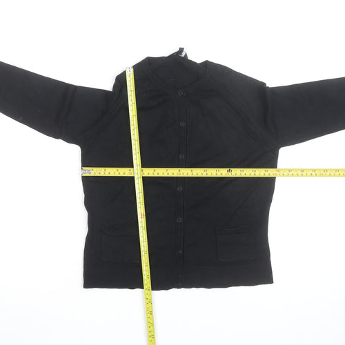 James Lakeland Jeans Women’s Black Cotton Knit Cardigan S