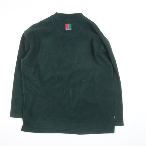 Kickers Men's Green Fleece Pullover Jumper Mock Neck M