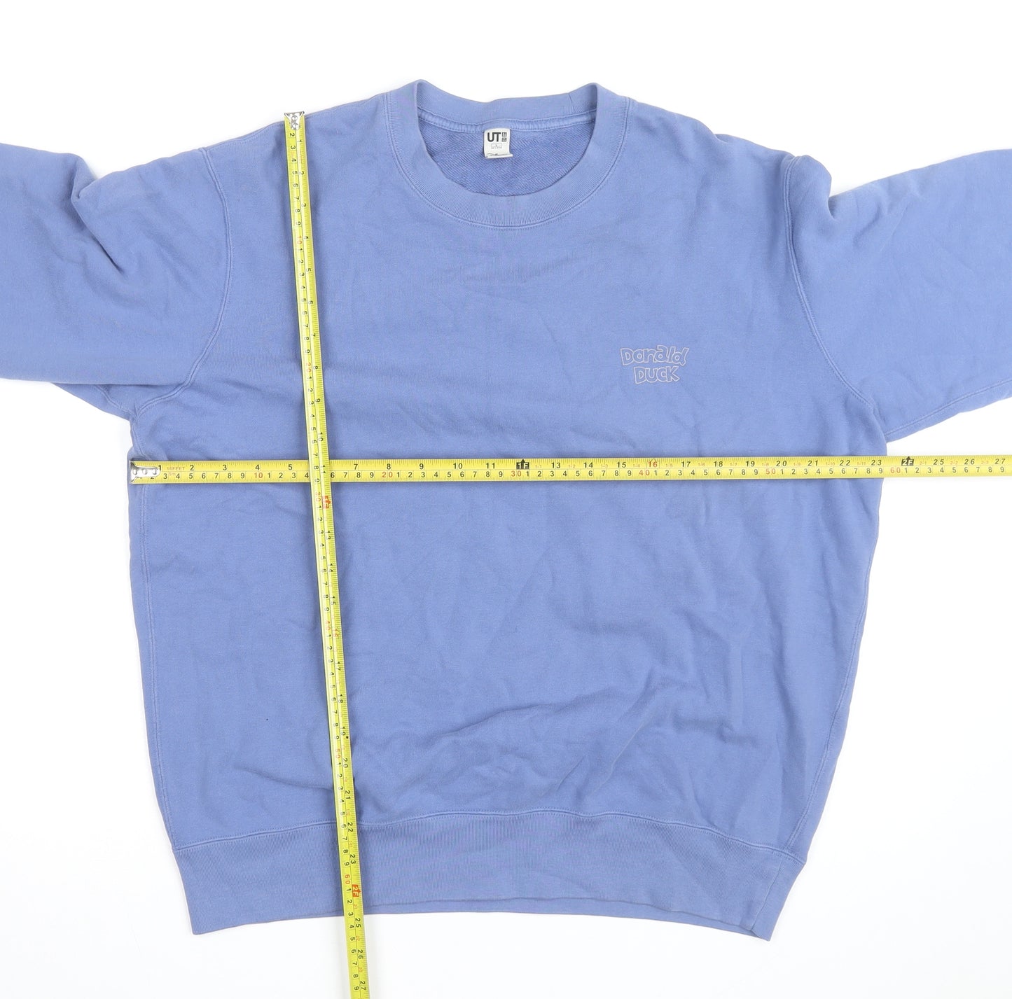 Uniqlo Men Blue Donald Duck Graphic Pullover Sweatshirt L