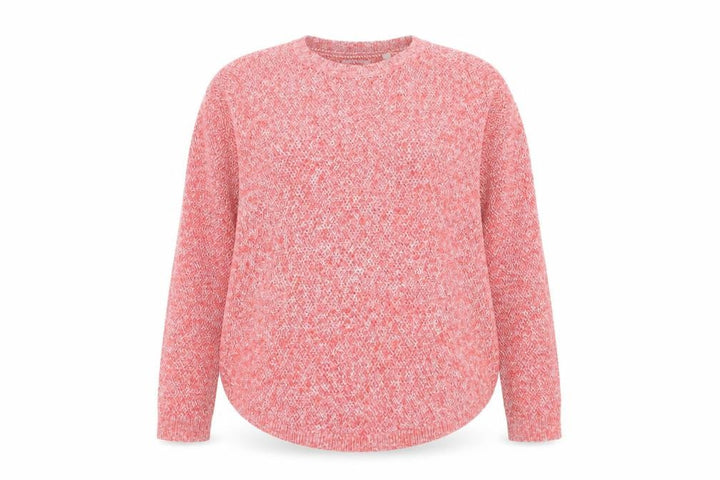 FatFace Women Pink Crew Neck Chunky-Knit Jumper Size 12