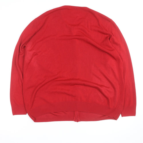 Marks and Spencer Women’s Red Beaded Cardigan Size 18