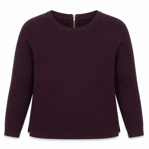 Marks and Spencer Per Una Women's Purple Size 12 Crew Neck Knitted Jumper