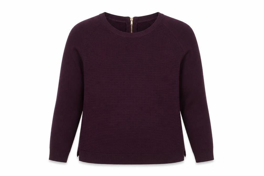 Marks and Spencer Per Una Women's Purple Size 12 Crew Neck Knitted Jumper