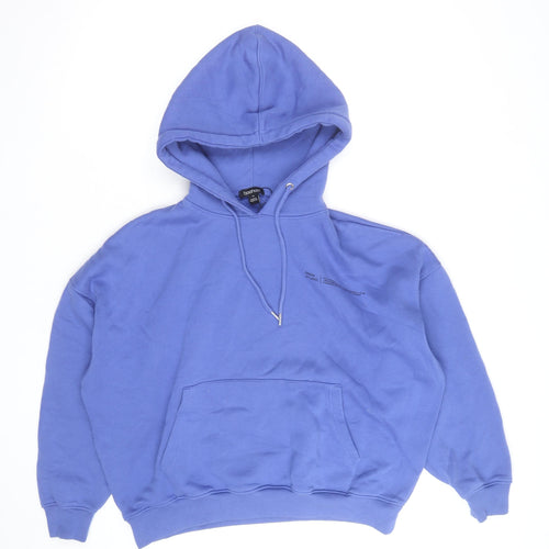 Boohoo Men’s Blue Pullover Hoodie XS Regular Fit Fleece