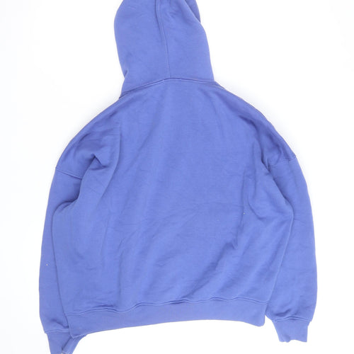 Boohoo Men’s Blue Pullover Hoodie XS Regular Fit Fleece