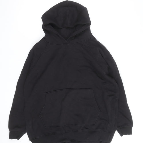 Rising Mens Black Pullover Hoodie Size S Fleece Cotton Blend