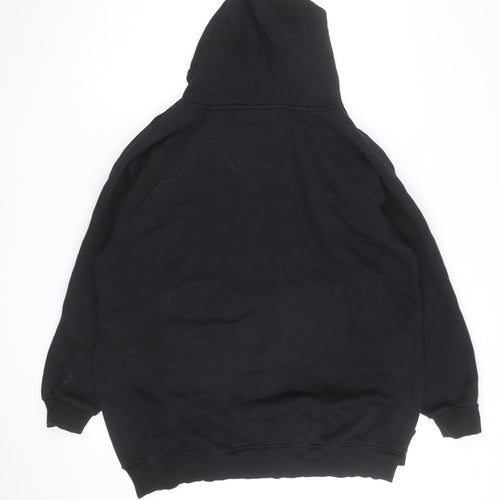 Rising Mens Black Pullover Hoodie Size S Fleece Cotton Blend