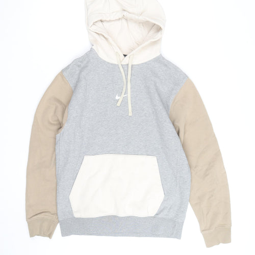 Nike Men's Beige Grey Ivory Pullover Hoodie Small