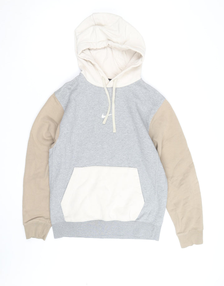 Nike Men's Beige Grey Ivory Pullover Hoodie Small