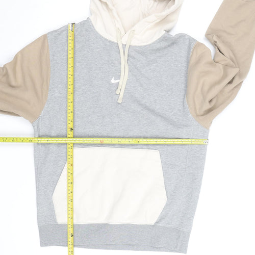 Nike Men's Beige Grey Ivory Pullover Hoodie Small