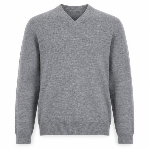 Gap Men's Grey Merino Wool V-Neck Jumper Size M