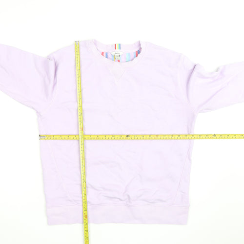 Joules Womens Lilac Cotton Crew Neck Pullover Sweatshirt Size M