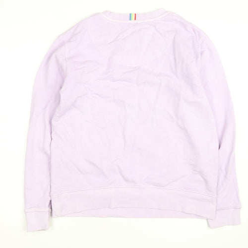 Joules Womens Lilac Cotton Crew Neck Pullover Sweatshirt Size M