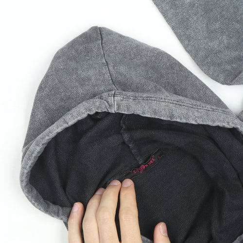 So Fabulous Women's Grey Pullover Hoodie with Dog Graphic Size L