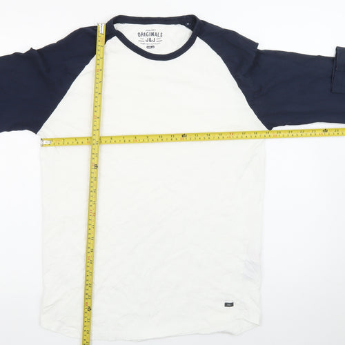 Jack & Jones Men's Multicoloured Long Sleeve Raglan T-Shirt M