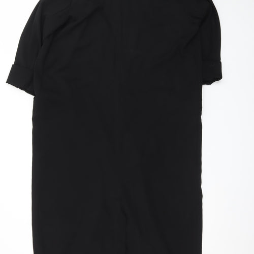ASOS Design Women Black Longline Blazer Jacket UK 10 Polyester