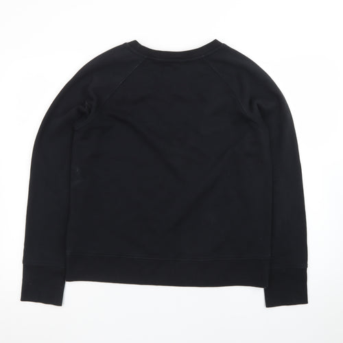 DKNY Sport Women's Black Medium Pullover Sweatshirt with Logo Detail