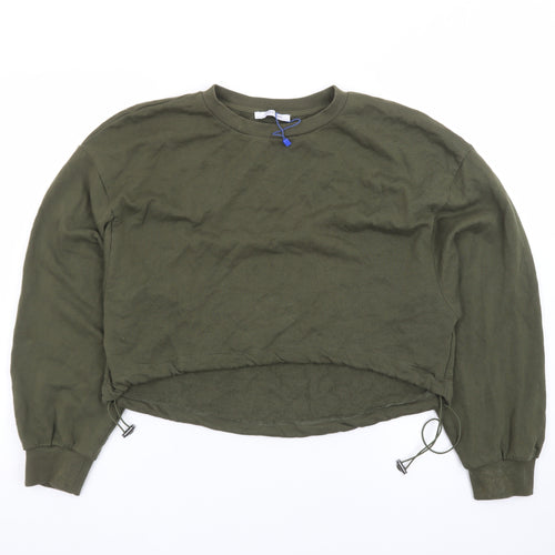 Zara Trafaluc Women’s Khaki Green Pullover Sweatshirt Small