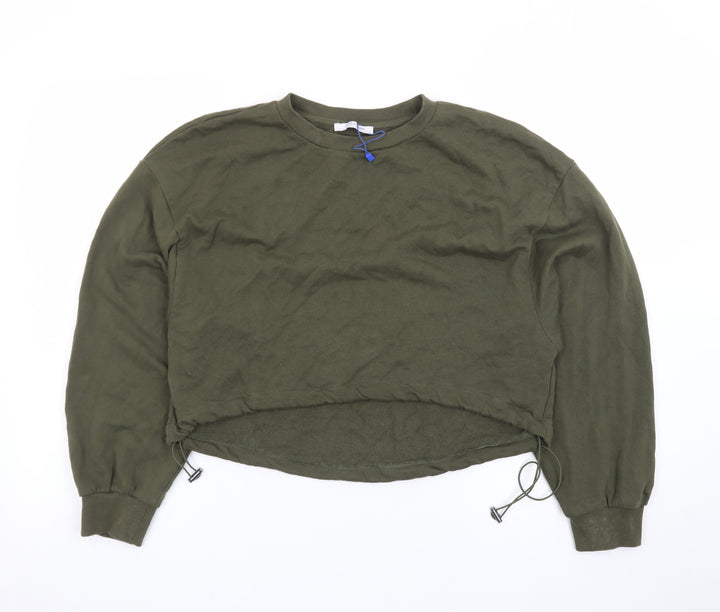 Zara Trafaluc Women’s Khaki Green Pullover Sweatshirt Small