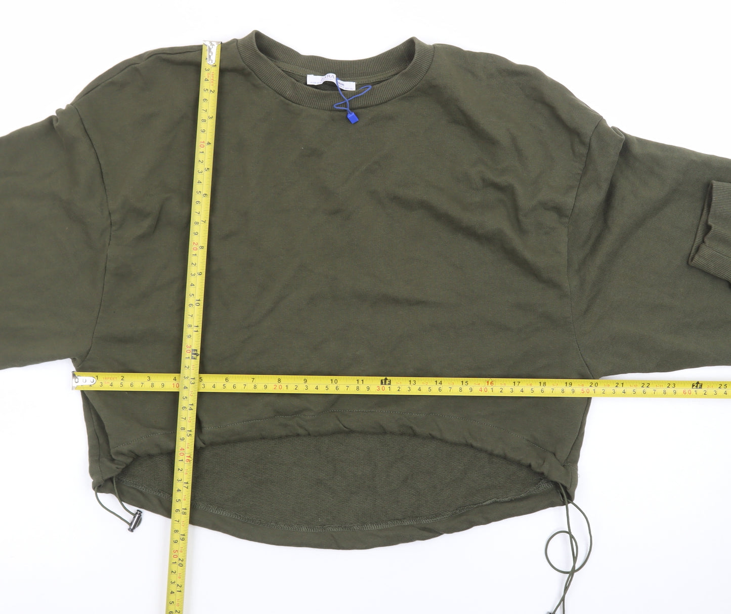 Zara Trafaluc Women’s Khaki Green Pullover Sweatshirt Small