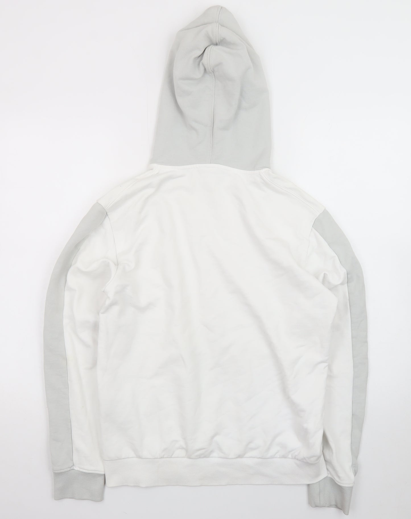 Celio Men's White Pullover Hoodie Size S Regular Fit Cotton Blend