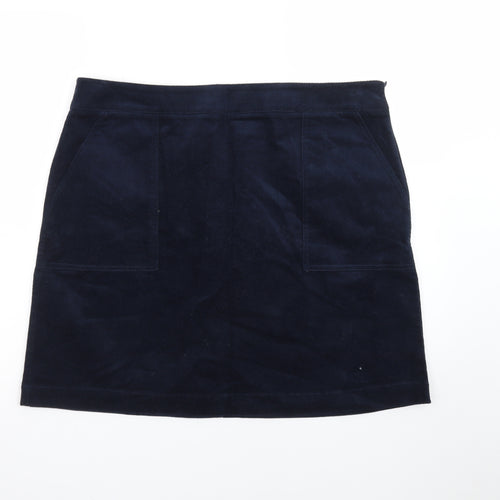 Crew Clothing Women’s Navy Blue Corduroy Short Skirt Size 16