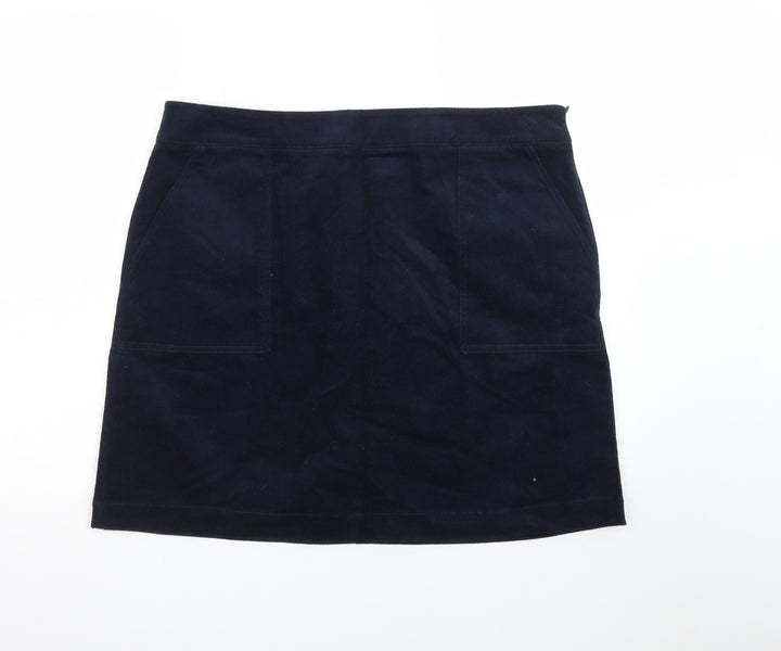 Crew Clothing Women’s Navy Blue Corduroy Short Skirt Size 16