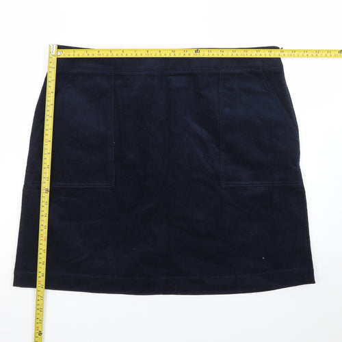 Crew Clothing Women’s Navy Blue Corduroy Short Skirt Size 16