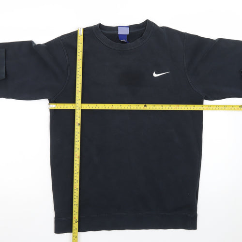 Nike Men's Black Small Pullover Sweatshirt Logo Crew Neck