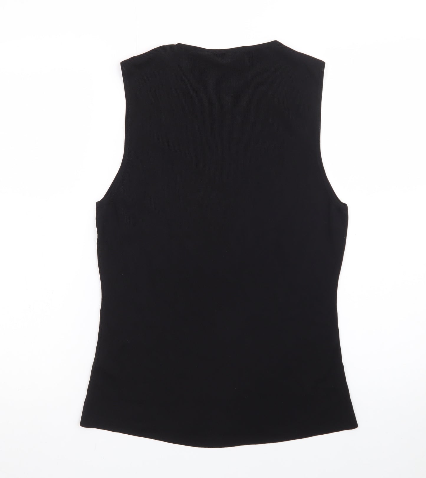 Celebrate by Janique Women's Black Beaded Sleeveless Knit Tank Top Size 16