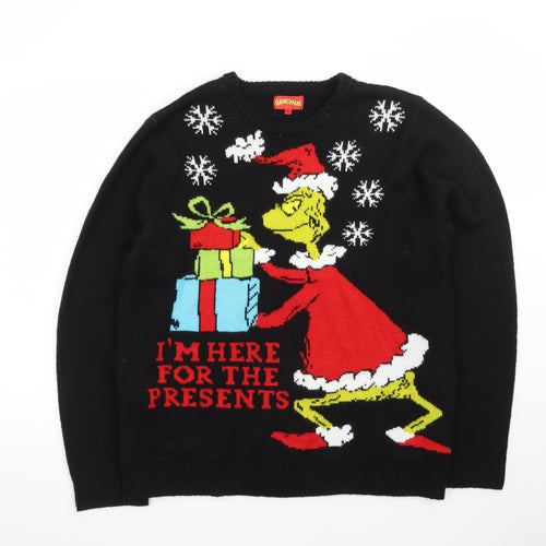 Grinchmas Men's Black XL Christmas Grinch Pullover Jumper