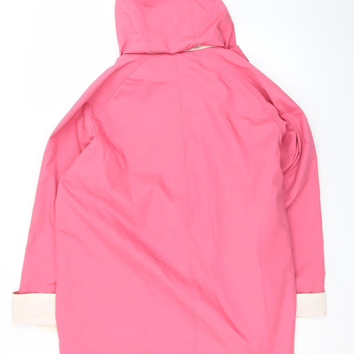 Isabelle Womens Pink Waterproof Hooded Rain Coat Jacket Size 22
