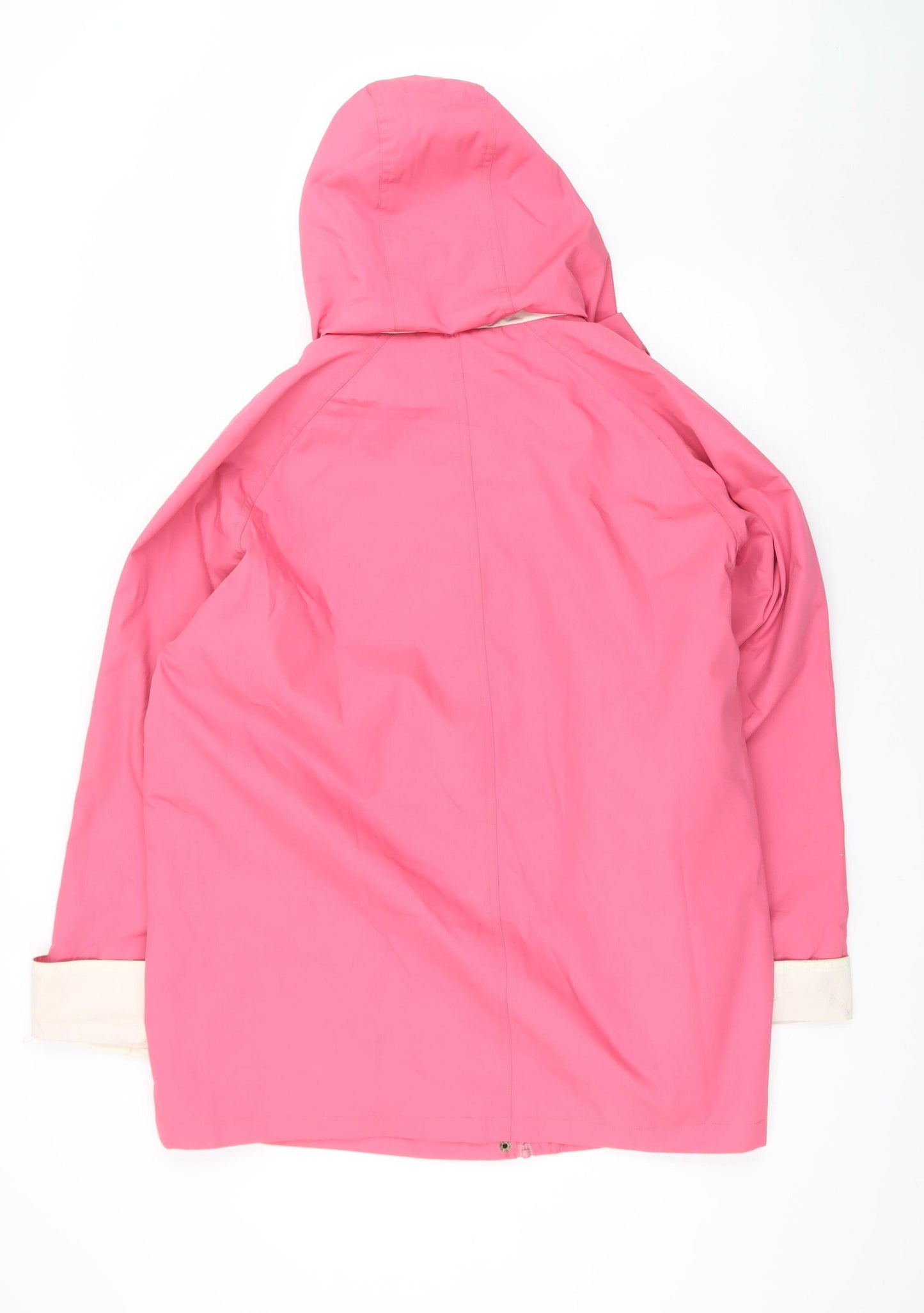 Isabelle Womens Pink Waterproof Hooded Rain Coat Jacket Size 22