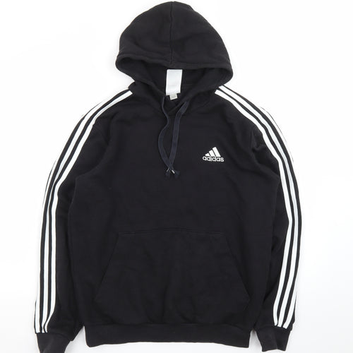 Adidas Men's Black Pullover Hoodie Small Regular Fit Sports Style