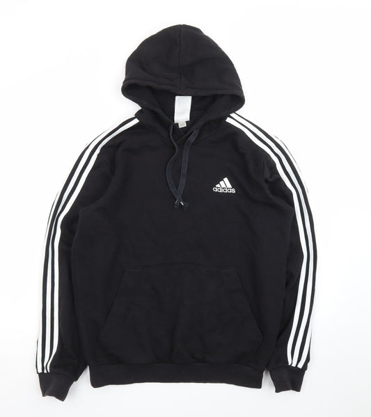 Adidas Men's Black Pullover Hoodie Small Regular Fit Sports Style