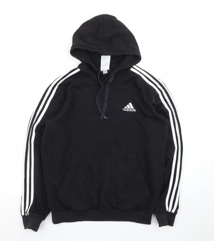 Adidas Men's Black Pullover Hoodie Small Regular Fit Sports Style