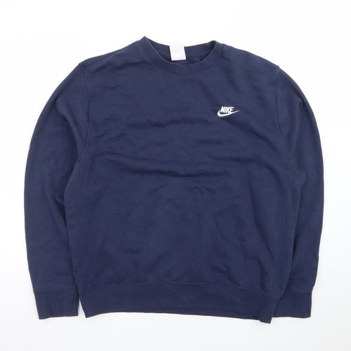 Nike Men's Blue Crew Neck Pullover Sweatshirt Size M