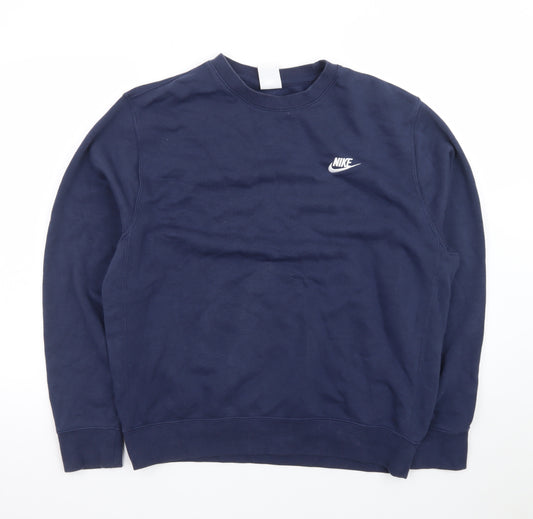 Nike Men's Blue Crew Neck Pullover Sweatshirt Size M