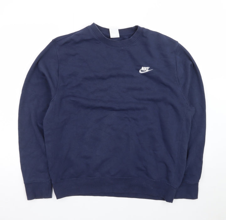 Nike Men's Blue Crew Neck Pullover Sweatshirt Size M